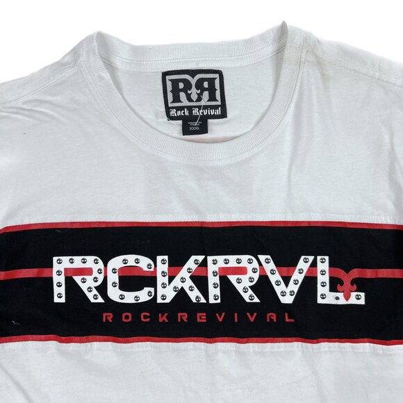 Rock Revival RCKRVL Logo Studded Graphic T-Shirt Size XXXL - NWOT - Picture 3 of 8